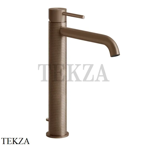 Gessi 316 CESELLO Смеситель для раковины длинный, с донным клапаном 54403-708, Copper Brushed