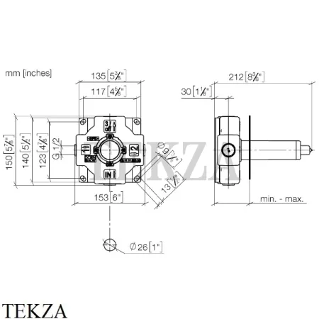 Dornbracht Переключатель на два положения для скрытого монтажа 3520297090