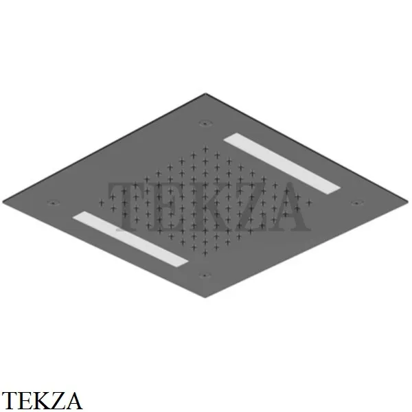 Ritmonio SHOWER Верхняя встраиваемая лейка, подсветка 30х30 см 75IP04 F31, Frosted Black Chrome