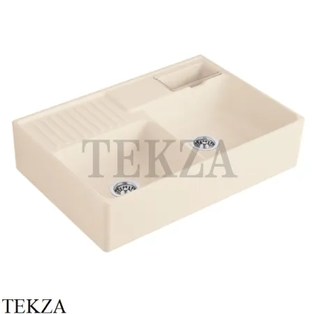 Villeroy & Boch DOUBLE-BOWL SINK Кухонная мойка, с двумя чашами, с эксцентриком 632392FU, Ivory Ceramicplus