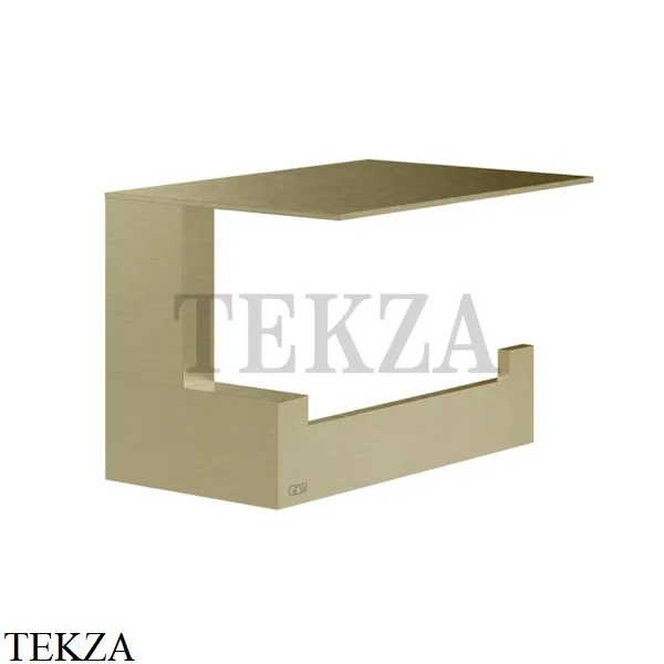 Gessi Rettangolo Держатель туалетной бумаги с крышкой 20849-727, Brushed Brass