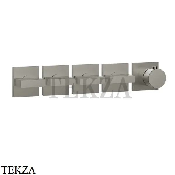 Gessi Rettangolo shower Термостат на 4 потока, внешняя часть 44338-149, Finox Brushed Nickel