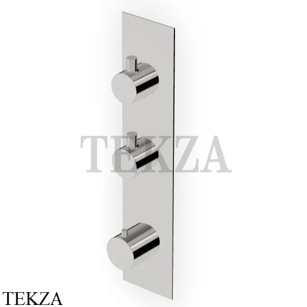 Zucchetti Pan Термостат для душа, 2 выхода, внешняя часть ZT28660.C8, nickel глянец