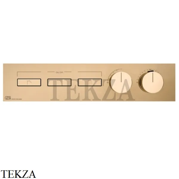 Gessi HI-FI Термостатический смеситель на 3 потока, внешняя часть 63014-735, Warm Bronze