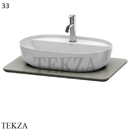Duravit LUV Столешница-консоль из кварцевого камня, белый матовый структурный