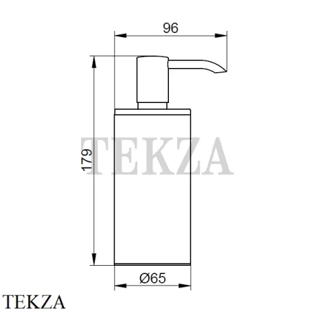 Keuco PLAN Дозатор жидкого мыла настольный 14952070100, алюминий серебристый