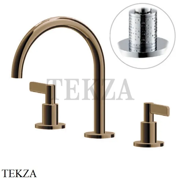 Newform Blink Chic luxury Смеситель для раковины, без гарнитура 71100.31.023, Brushed bronze