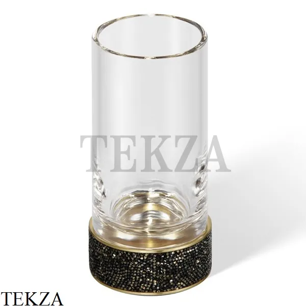 Decor Walther ROCKS Стакан для зубных щеток Swarovski®, золото глянец-стекло прозрачное