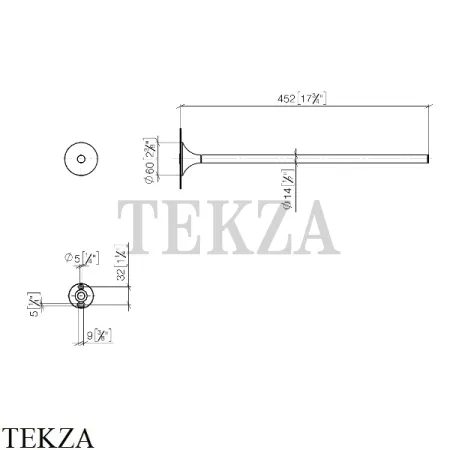 Dornbracht VAIA Держатель для полотенца неподвижный 83211809-00, хром глянец