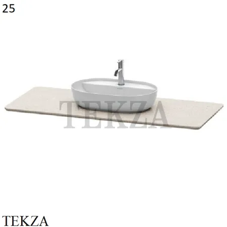 Duravit LUV Столешница-консоль из кварцевого камня, белый матовый структурный