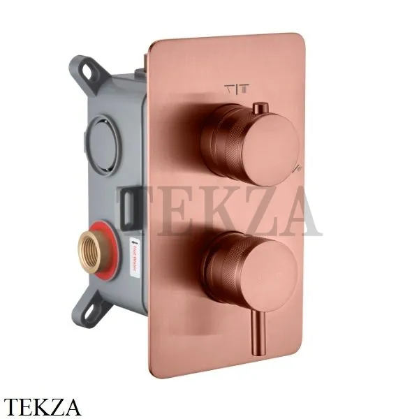 Boheme CELL Смеситель для душа на 2 потока, комплект 135-2-CB, Copper Brushed