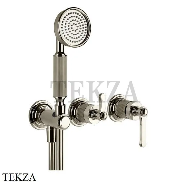Gessi VENTI20 Смеситель для душа, с гарнитуром внешняя часть 65036-720, Nickel PVD