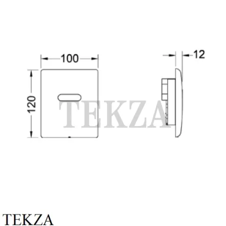 TECE Planus Панель смыва от батарейки 9242356, белый глянец