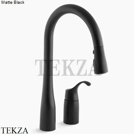 Kohler Simplice Смеситель для кухни с выдвижным душем K-647-CP, хром глянец