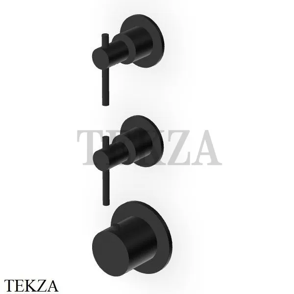 Zucchetti Helm Термостат для душа на 2 потока, внешняя часть ZHL802.XP81, brushed total black PVD
