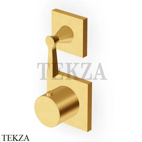 Zucchetti Bellagio Термостат для душа, 2-3 выхода, внешняя часть ZB2806.C41, brushed gold PVD