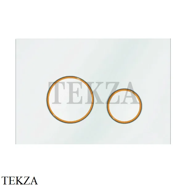 VECONI ROUND DESIGN Смывная клавиша для унитаза VFRD004WH, белый глянец, кайма золото