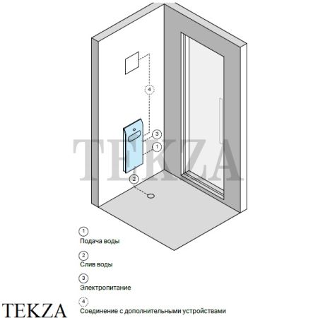 Effegibi AQUASTEAM SMART 45 Панель парогенератор с чашей для хаммам HACMAS0010