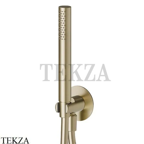 Newform Душевой комплект с ручной лейкой стержневой INOX 69645X.59.098, PVD Brushed pale gold