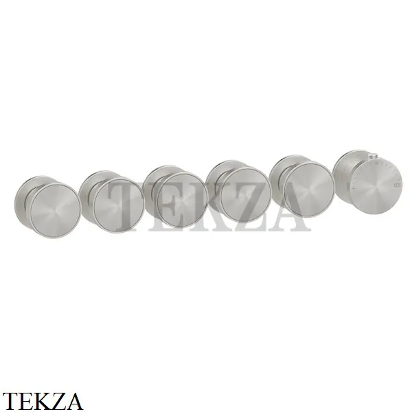 Gessi Origini NEUTRAL Термостат для душа 5 потока, внешняя часть 66340-149, Finox Brushed Nickel