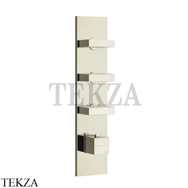 Gessi Rettangolo Wellness Термостат 3 выхода, внешняя часть 43026-720, Nickel PVD