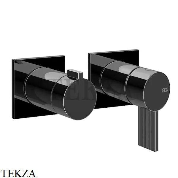 Gessi Inverso RIGATO Смеситель для душа, 2 потока, внешняя часть 73538-706, Black Metal