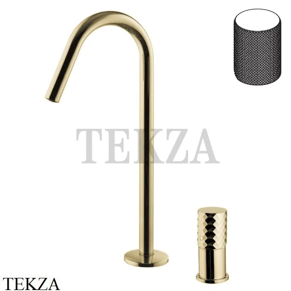 FIMA Carlo Frattini Spillo TECH G Смеситель для раковины, с донным клапаном F3271TNCGHL, Champagne