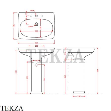 ArtCeram CIVITAS Пьедестал под раковину CIC001 03 00, черный глянцевый (снят с производства)