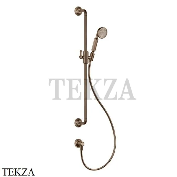 Gessi VENTI20 Штанга в комплекте с душевой лейкой, шланг, вывод 65142-708, Copper Brushed