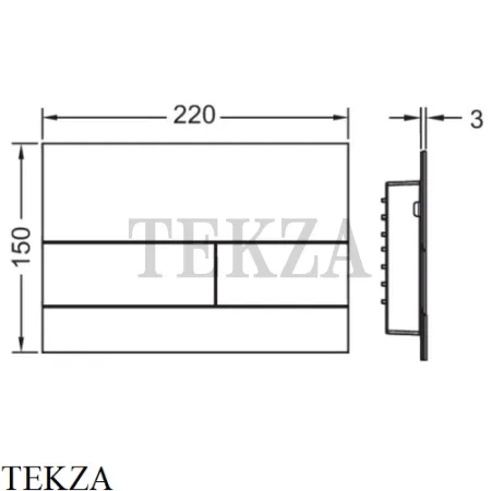 TECE Square II Панель смыва для унитаза без отпечатков 9240830, нержавеющая сталь