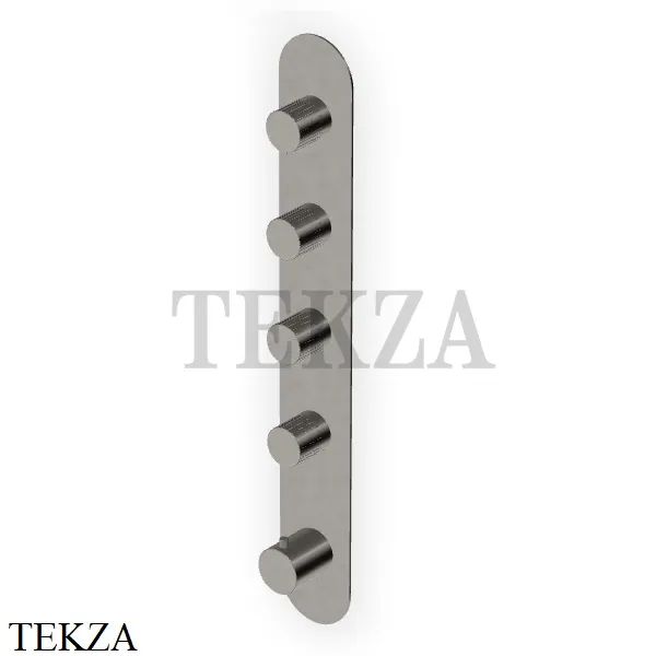 Zucchetti Todd Термостат для душа на 4 потока, внешняя часть ZTD666.C51, brushed metal black