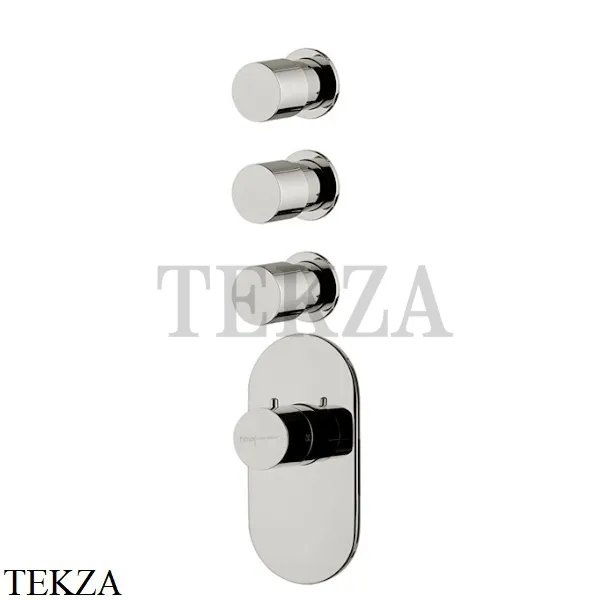 FIMA Carlo Frattini Spillo UP Термостат для душа 3 потока, внешняя часть F3253X3SN, Brushed nickel