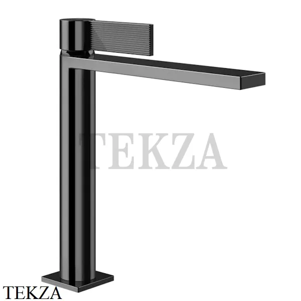 Gessi Inverso RIGATO Смеситель для раковины средний, с донным клапаном 73555-706, Black Metal PVD