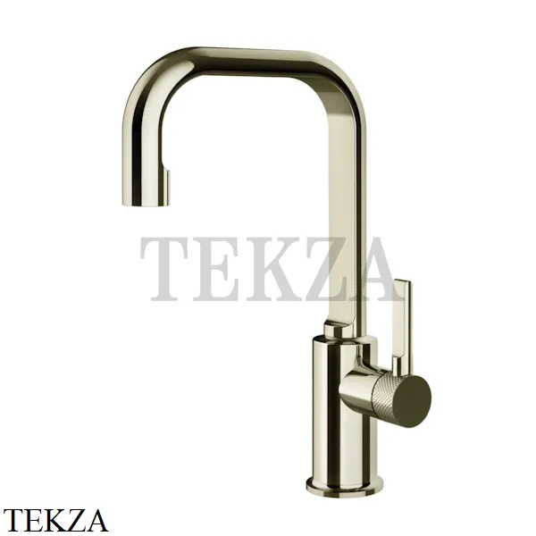 Gessi INCISO Смеситель для раковины высокий, ручка сбоку, без гарнитура 58006-720, Nickel PVD