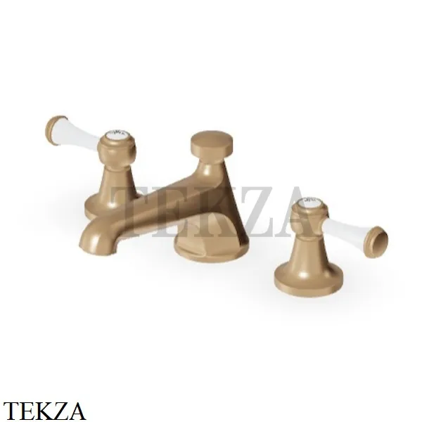 Zucchetti Agora Classic Смеситель для раковины с донным клапаном ZAM407.P31, brushed british gold PVD