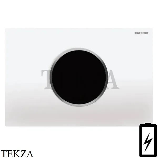 Geberit Sigma10 Клавиша смыва бесконтактная, питание от батарей 115.908.KL.1, белый глянец, матовый хром