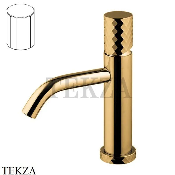 FIMA Carlo Frattini Spillo TECH V Смеситель для раковины, с донным клапаном F3031TXSVOS, Brushed gold