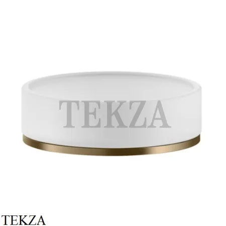 Gessi INCISO accessories Мыльница настольная, белый 58525-726, Warm Bronze Br.