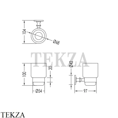 Devon&Devon FIRST CLASS Стакан настенный, керамика DD33070NK, никель глянец