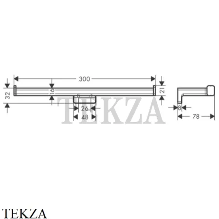 Hansgrohe AddStoris Двойной держатель туалетной бумаги 41748670, черный матовый