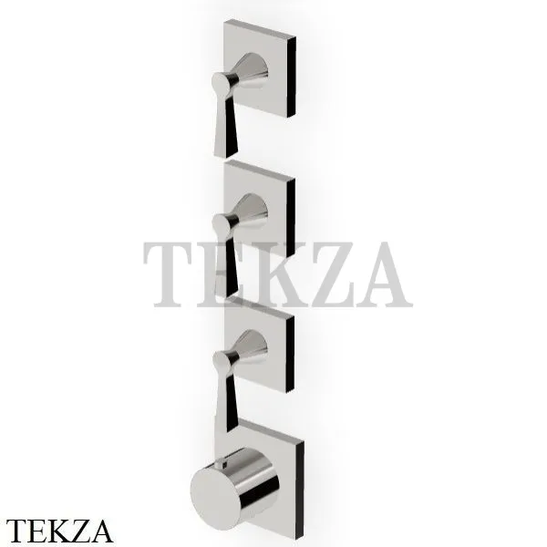 Zucchetti Bellagio Термостат для душа, 3 выхода, внешняя часть ZB2803.C8, nickel глянец