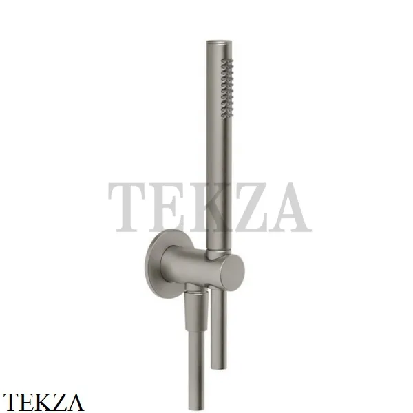 Gessi ANELLO Душевой комплект, стержневая лейка 63329-149, Finox Brushed Nickel