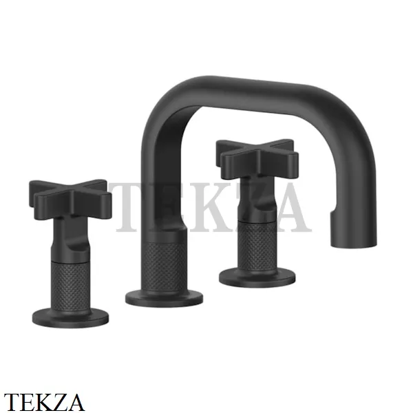 Gessi INCISO+ Смеситель для раковины на 3 отверстия, с донным клапаном 58111-299, Black XL