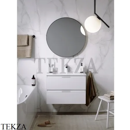 Aqwella RM Зеркало круглое в металлической раме 80 см RM0208BLK, черный матовый