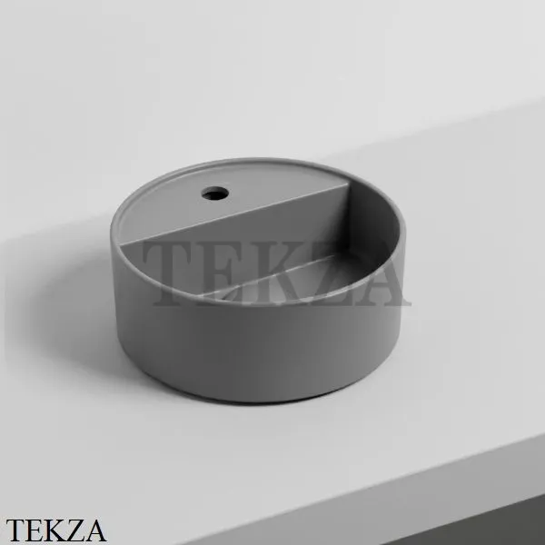 Cielo Theo Mini Round Раковина накладная с 1 отв. и без отв., без перелива LPLATFG CM, Cemento