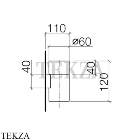 Dornbracht Стакан настенный с держателем, хрусталь прозрачный 83400979-00, хром глянец