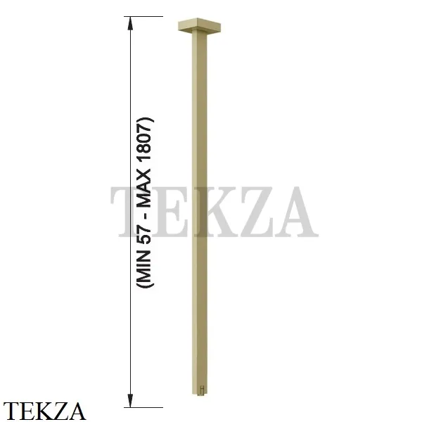 Gessi Rettangolo-Inverso Излив потолочный под размер 20199-727, Brushed Brass
