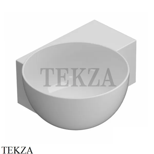 GLOBO T-EDGE Раковина круглая накладная-подвесная TE040BI, белый глянец