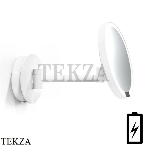 Decor Walther Round Just Look WR Косметическое зеркало, 5х увел. Kelvin 3000, от батарейки0125650 , белый матовый