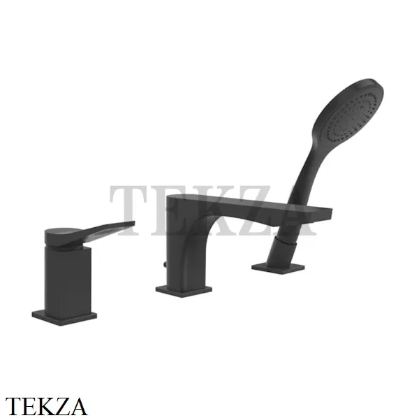 Gessi RILIEVO Смеситель для ванны с гарнитуром 59037-299, черный матовый